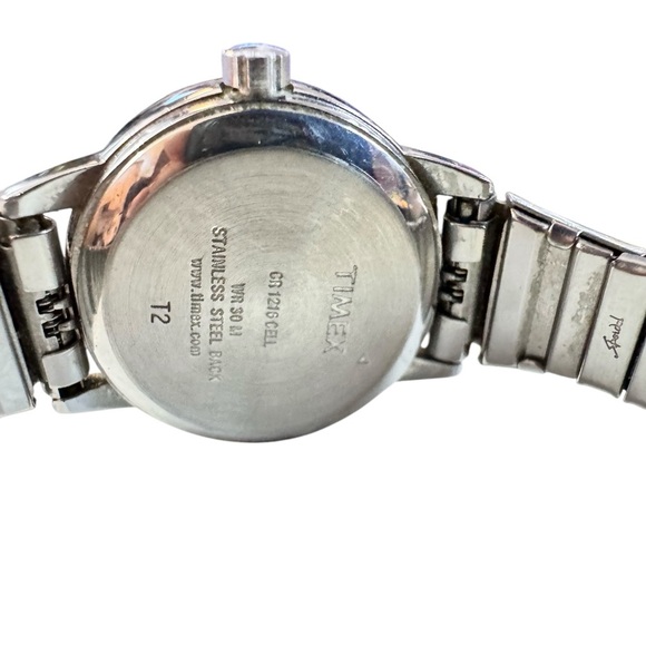 Vintage Timex Indiglo White Dial Silver Expansion Strap Quartz Watch - Picture 4 of 5